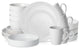 Stone Lain Albie Stoneware 20 Piece Dinnerware Set With Pasta Bowls, White