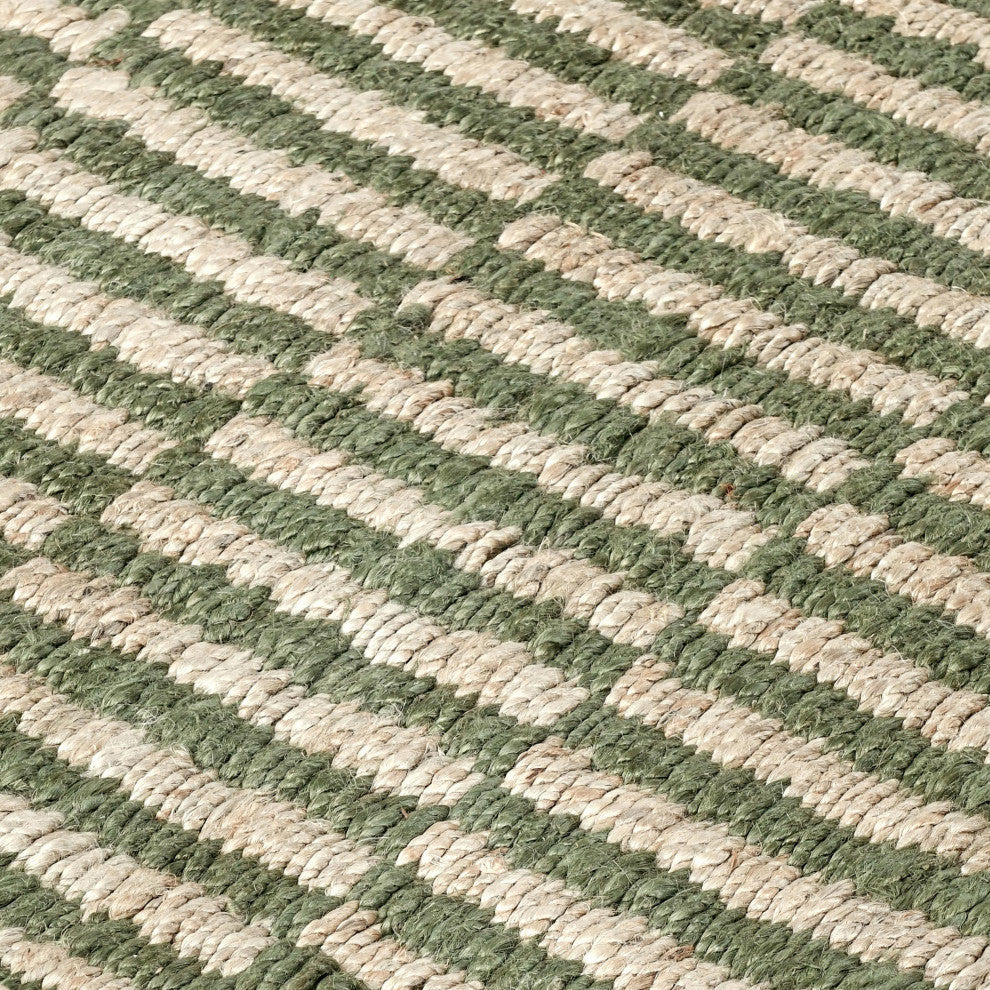 Monterey Jute Handwoven Accent Rug, Green, 5x8