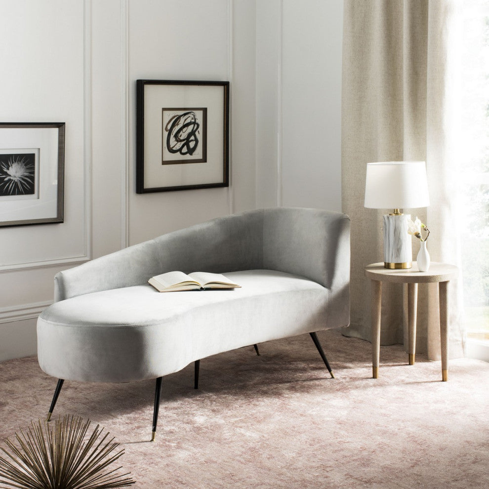 Safavieh Evangeline Parisian Settee, Grey/Black