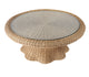 Flora Rattan Scalloped Coffee Table