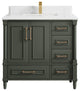 Aberdeen 36 Center Sink Bath Vanity in Pewter Green 1.5" Empira Quartz