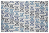 Bongo Beats Rug, Blue, 5'x7'