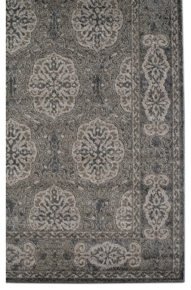 Alessana Banbury Bordered Area Rug, Walnut, 2'x3'