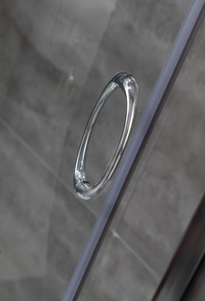 Aston Semi Shower Enclosure, Stainless Steel, 40"x40"x75"