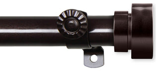 Cap Multi Angle Ceiling Rod 48-84", Cocoa, Three Sided