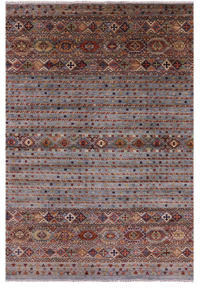 6' 10" X 10' 2" Khorjin Super Kazak Handmade Rug - Q12360