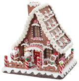 10" Battery-Operated Claydough LED Gingerbread House Tablepiece