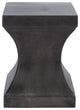 Safavieh Outdoor Curby Concrete Accent Stool Black