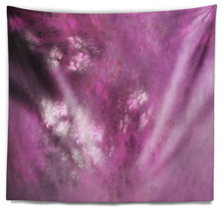 Blur Pink Sky with Stars Abstract Wall Tapestry, 39"x32"