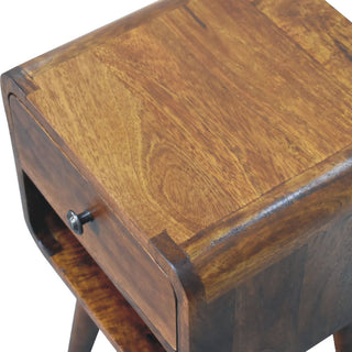 Mini Chestnut Curve Lower Nightstand