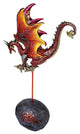 Specatcular Dragon Minions of Darkness Metallic Statues: Fire Dragon