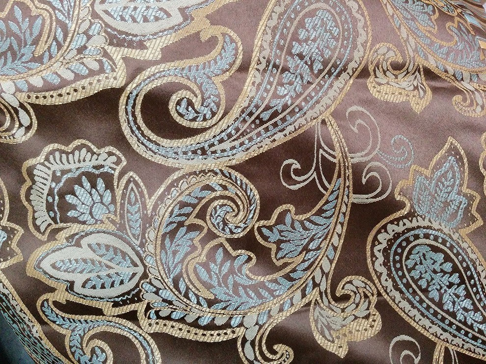 Tache Paisley Dark Brown Comforter Set With Zipper, Full