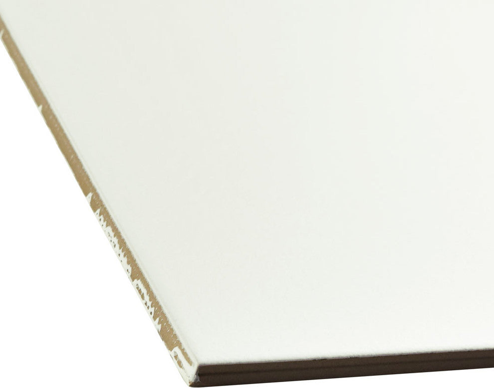 Jaen Porcelain Floor and Wall Tile, Basic White, Case of 16