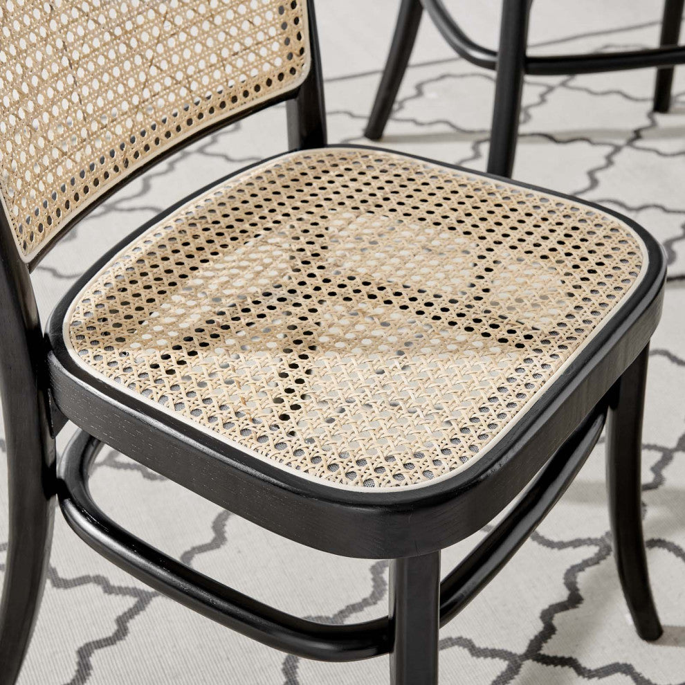Winona Wood Dining Side Chair Set of 2, Black