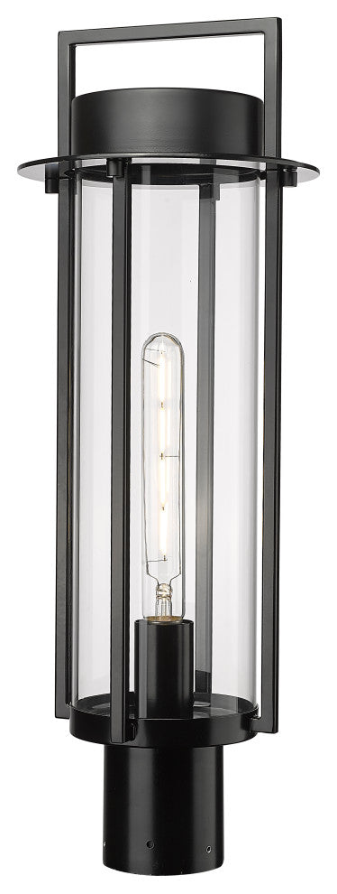 1 Light 8 in. Powder Coated Black Outdoor