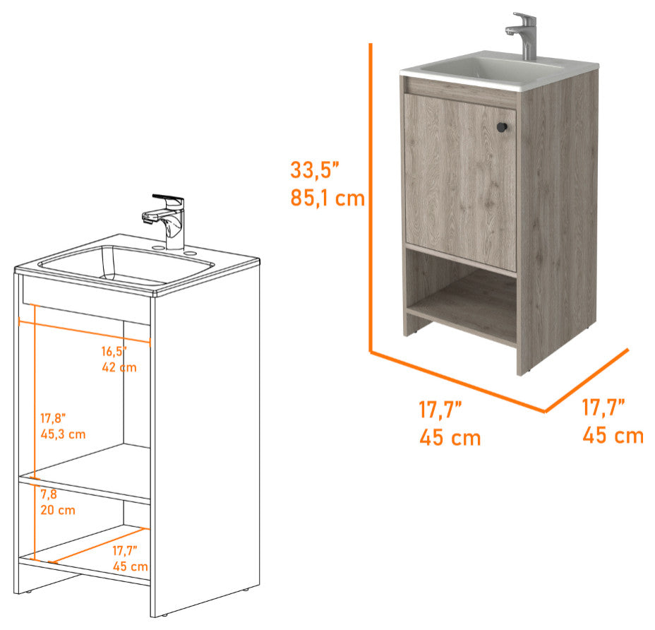 Bathroom Vanity Poket, Bathroom, Light Gray