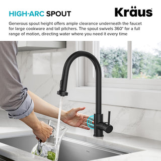 Bolden Sensor 2-Function Pull-Down 1-Handle Kitchen Faucet, Matte Black
