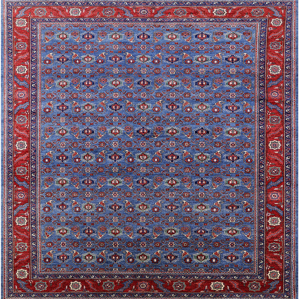 Ahgly Company Indoor Square Mid-Century Modern Area Rugs, 5' Square