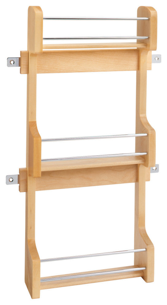 Wood Wall Cabinet Spice Rack Organizer, 10.5"