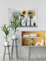 "Fresh Cut Sunflowers" Painting Print on Wrapped Canvas