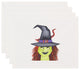 Witches Hat 18"x14" Cream Halloween Print Placemat, Set of 4