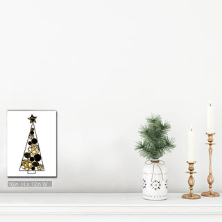Ready2HangArt 'Glam Tree' Wrapped Canvas Christmas Textual Wall Art