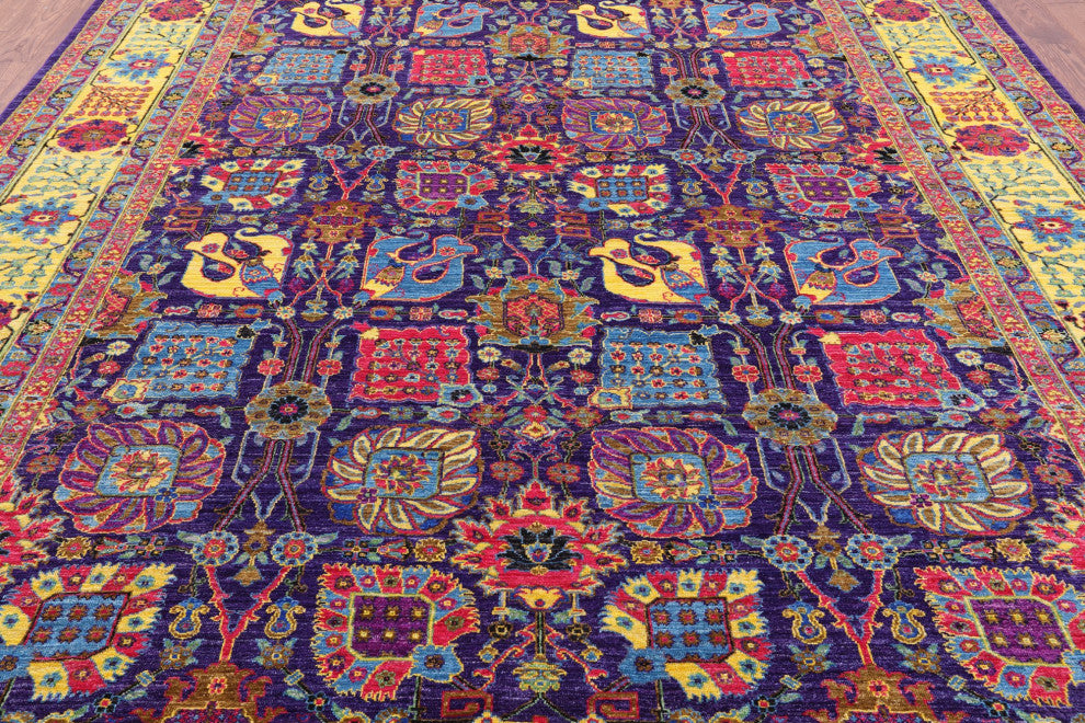9' 2" X 11' 7" Persian Tabriz Hand Knotted Rug Q4908