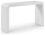 Toulon Oak Veneer Console Table, White