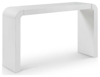 Toulon Oak Veneer Console Table, White