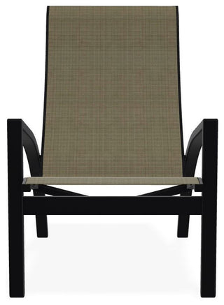 Kendall Sling Stackable Outdoor Lounge Chair, Elevation Stone/Black