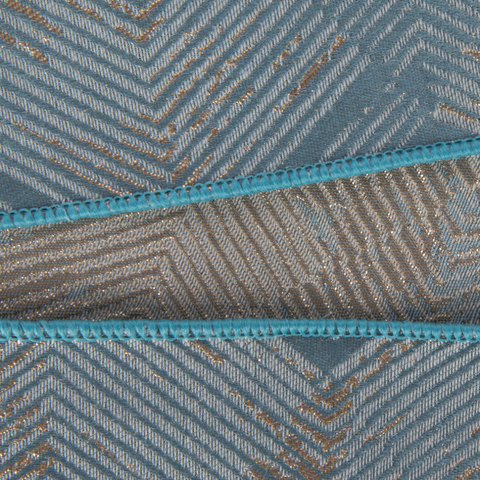 Vickerman Q202232 2.5"X10 Yard Teal Chevron Pattern Sheen Christmas Ribbon