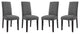 Parcel Dining Side Chair Fabric Set of 4, Gray