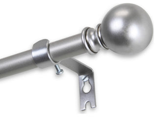 Luna Curtain Rod, Satin Nickel, 84"-120"
