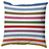 Zippy Stripe Decorative Throw Pillow, Chambray, 26"x 26"