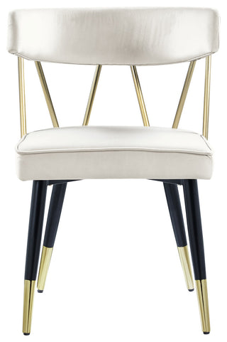 Rheingold Upholstered Dining Chair, Cream, Velvet