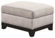 Velveteen Storage Ottoman, Gray