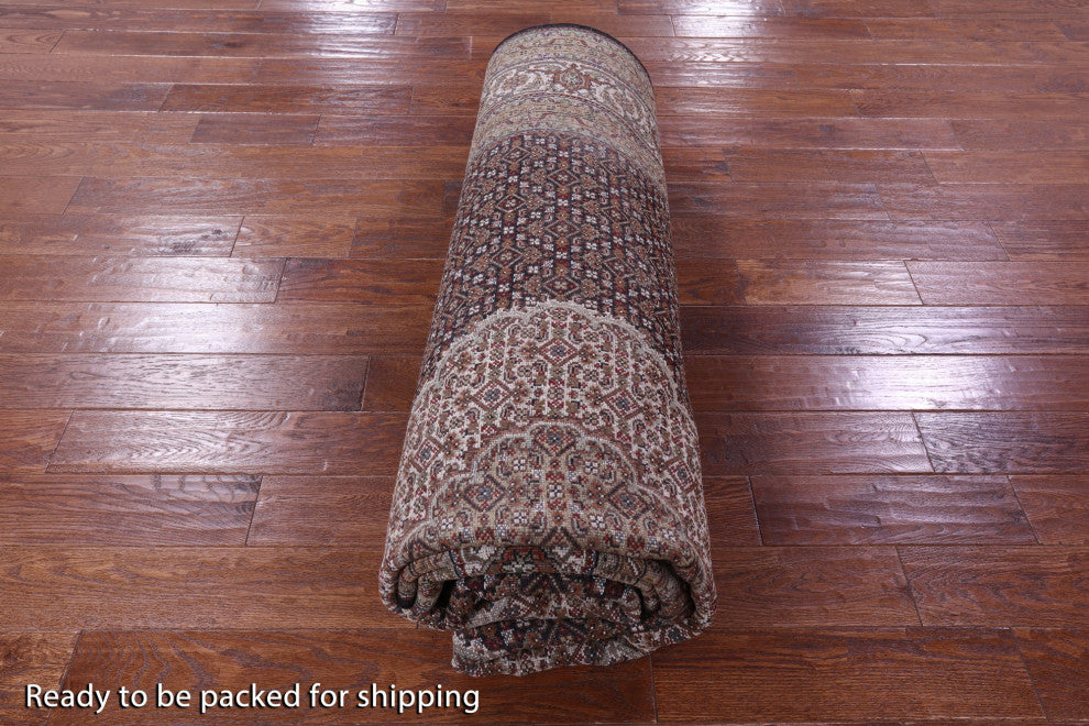 8' 0" X 9' 11" Persian Tabriz Wool & Silk Hand-Knotted Rug - Q13010