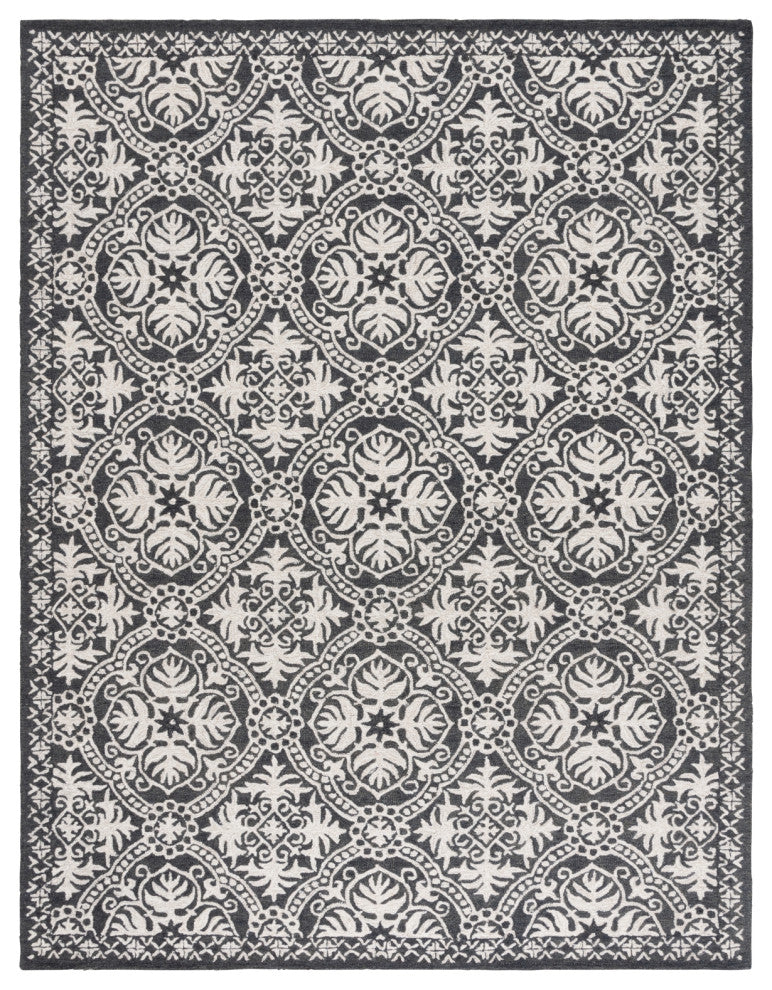 Lauren Ralph Lauren Nina LRL6606 Rug, Charcoal/Ivory, 4'x6'