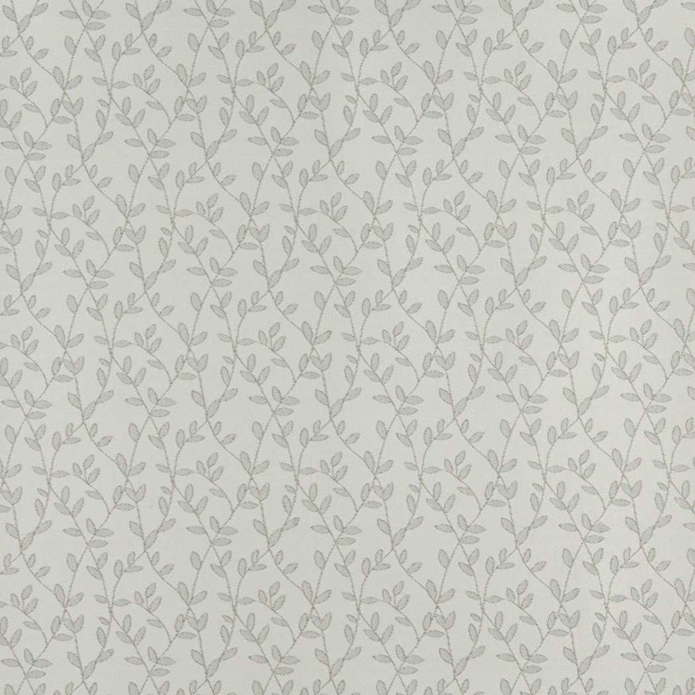 Green And Grey Vine Leaves Jacquard Woven Upholstery Fabric By The Yard