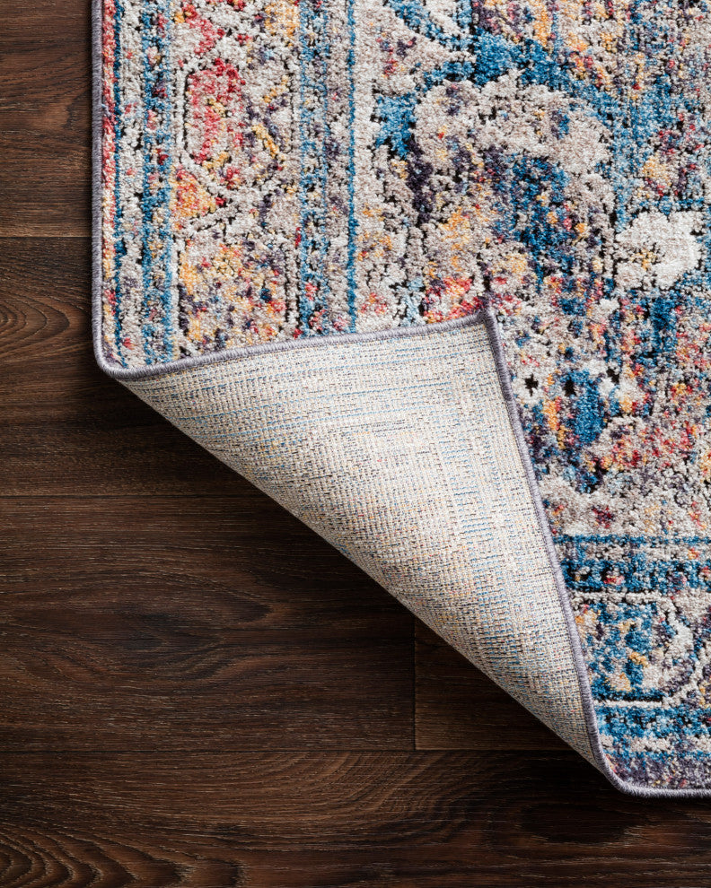 Polyester Pile Dante Area Rug by Loloi II, Multi/Stone, 1'6"x1'6" Sample Swatch