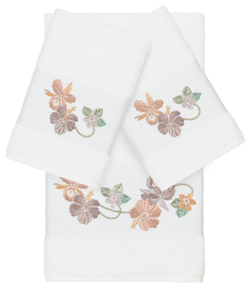 Caroline 3 Piece Embellished Towel Set