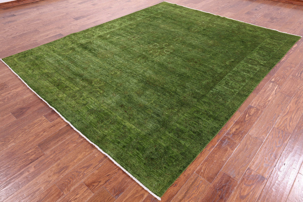 8' 0" X 9' 10" Full Pile Overdyed Handmade Wool Rug - Q12707