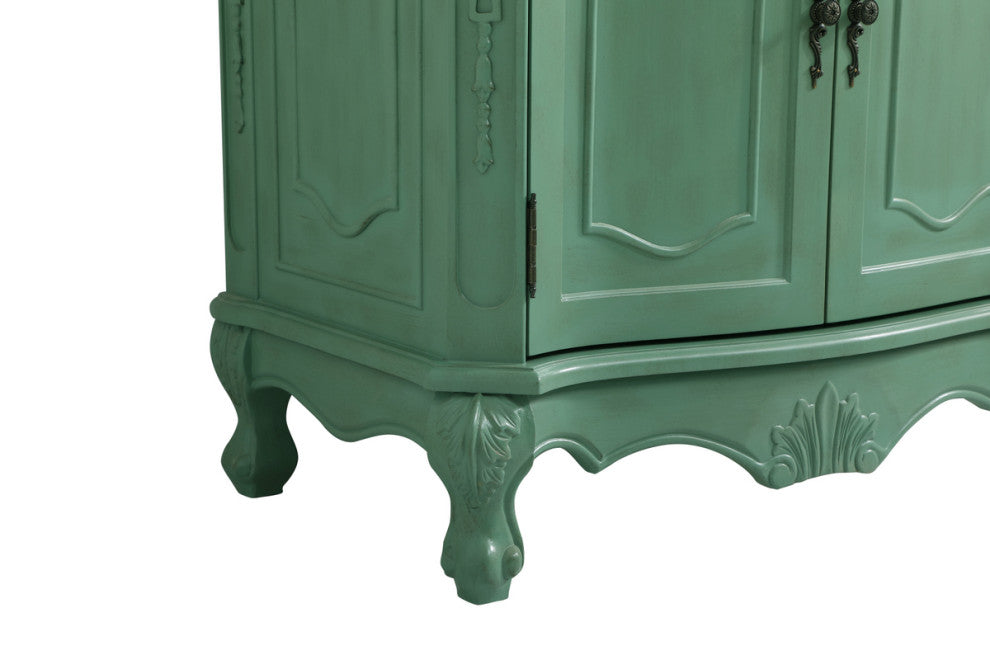 32" Single Bathroom Vanity, Vintage Mint