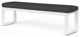 Newport Modern Style Scratch-Resistant Outdoor Dining Bench