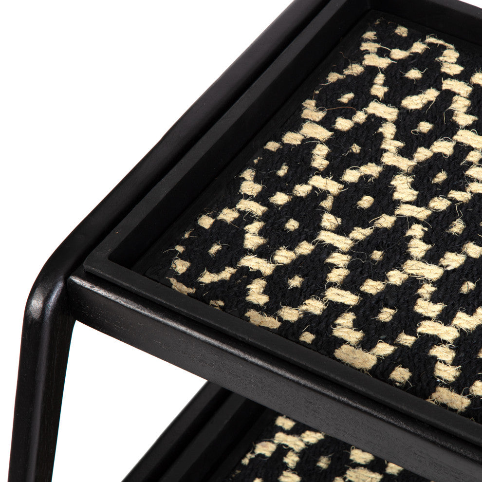 Double-Tier Black Stand With 3-Pair Rubber Boot Trays Madagascar