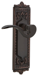 Egg & Dart Plate With Manor Lever, Timeless Bronze, Passage, Non-Handed