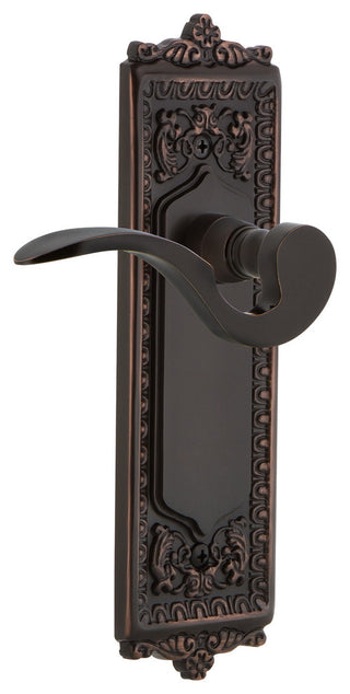 Egg & Dart Plate With Manor Lever, Timeless Bronze, Passage, Non-Handed
