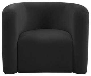 TOV Furniture Curves Black Velvet Lounge Chair