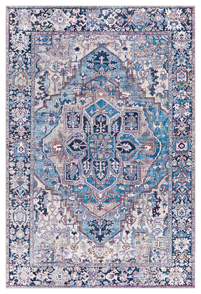 Iris IRS-2362 Traditional Blue 3'6"x5'6" Area Rug