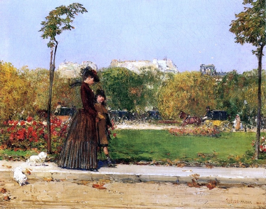William Merritt Chase In the Park Paris Wall Decal